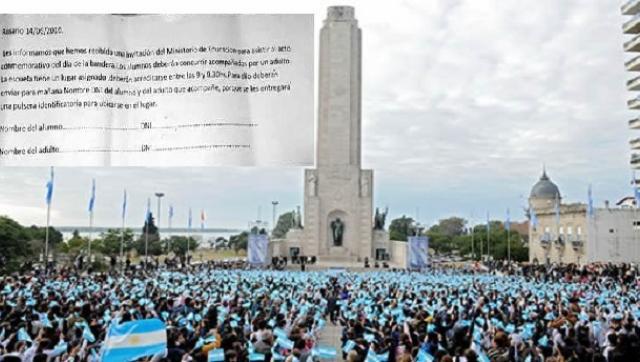 Rosario: Acto en el monumento a la bandera cercado por temor presidencial 