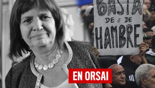 Más violencia: Patricia Bullrich cuestionó a la gente que no puede comer