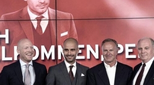 Guardiola fue presentado como entrenador del Bayern 