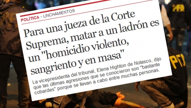 ¿Para Clarín, los linchamientos no serían homicidios?