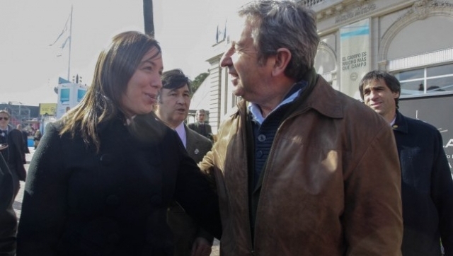 Maru Vidal y Julio Cobos se mostraron juntos en la Rural