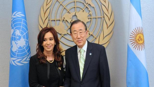 Cristina se reúne con el titular de la ONU y empresarios multinacionales