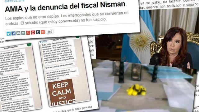 Para no quedar a la defensiva, Cristina afirma que lo de Nisman 