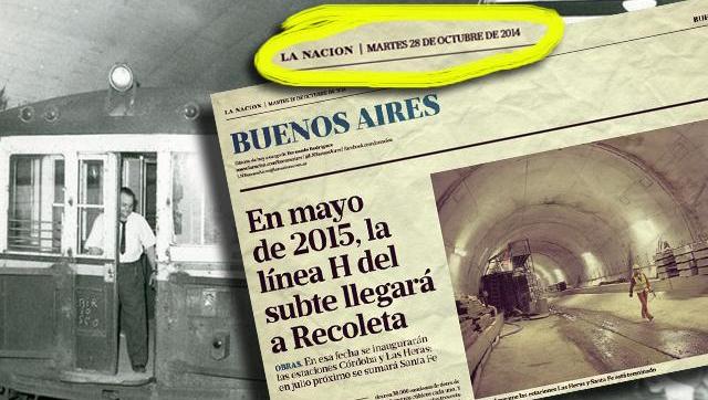 El PRO (y el diario La Nación) prometieron que la línea H llegaría en mayo a Recoleta