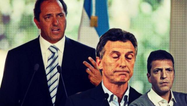 Scioli 41% de los votos, Macri no pasa el 30% y Massa cerca de 21%, según encuestadora 