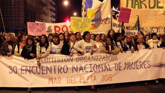 Fuerte expresión contra el femicidio en el Encuentro Nacional de Mujeres