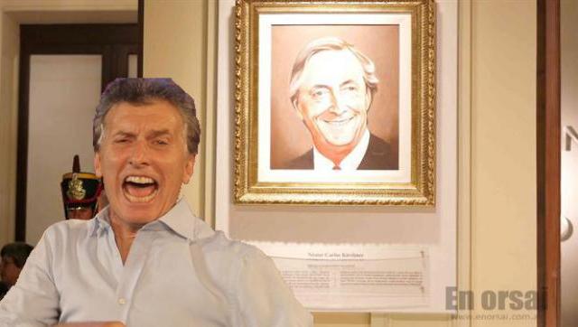 Macri descolgó el cuadro de Néstor Kirchner de la Casa Rosada