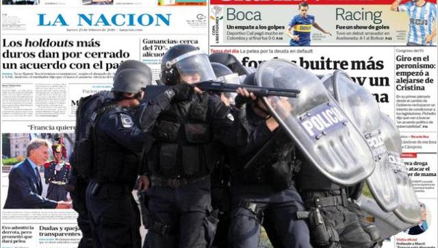Clarín y La Nación se quejan por no haber reprimido la manifestación de ATE