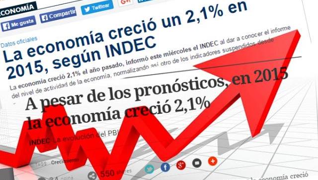 No era tan pesada la herencia: la economía creció 2,1% en 2015, según INDEC