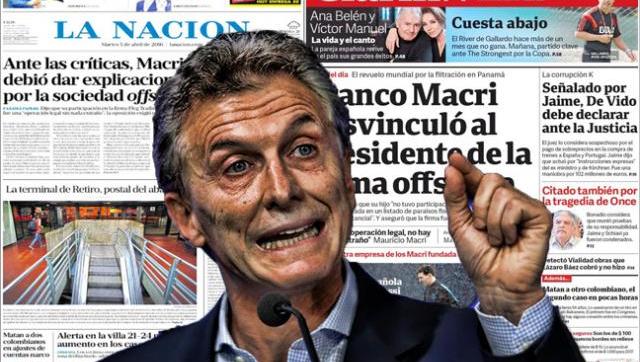 Control de daños: mirá la protección de Clarín y La Nación a Macri 