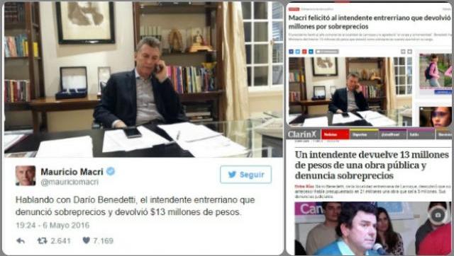 El intendente que devolvió dinero y que Macri puso como ejemplo, acusado de coimero