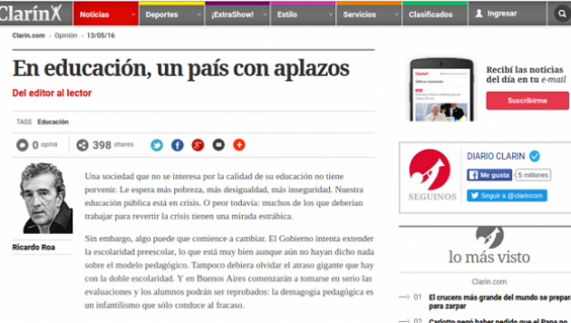 Clarín contra la gratuidad y el libre acceso a las universidades públicas