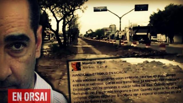 Papelón: intendente PRO mandó a tapar obra que publicitó Macri