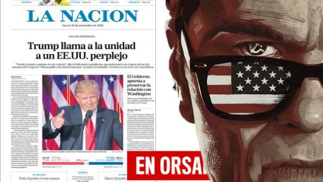 La Nación: la portada más yanqui que un diario argentino pueda publicar