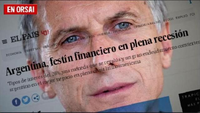 Diario El País de España: Argentina, festín financiero en plena recesión