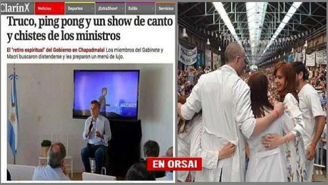 Mientras Cristina advertía sobre el deterioro de la Salud Pública, Macri de joda con sus ministros