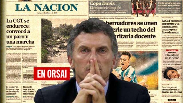 El Gobierno usa a Clarín y La Nación para pegarle a la CGT por el paro