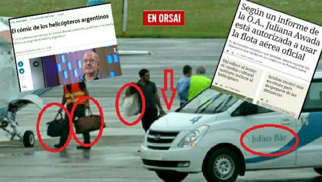 Clarín y La Nación : La defensa por el uso del helicóptero presidencial para...