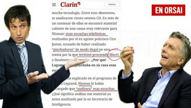 Ahora Clarín dice que Nisman y Lagomarsino en realidad, estaban investigando a Macri ¿?