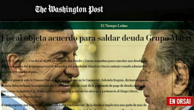 Macri es tapa en los medios internacionales, aquí la nota del Washington Post