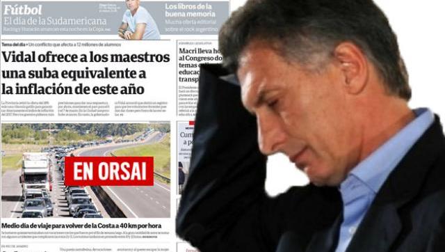 La portada ultra macrista de Clarín en un día clave para el oficialismo