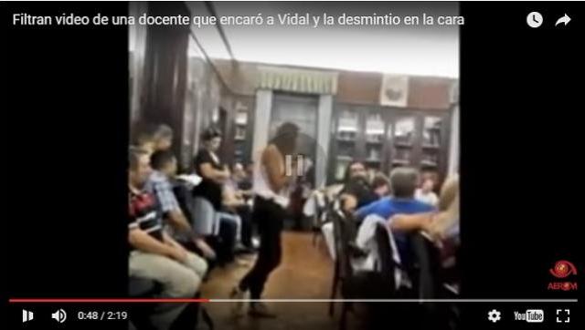 Filtran el video de una docente que encaró a Vidal en plena reunión y la desmintió en la cara