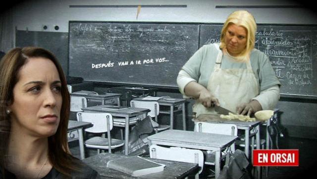 Dios las cría: Carrió respalda los descuentos de jornales a los docentes