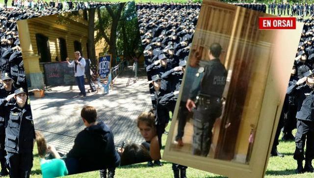 Policías armados irrumpieron en una clase pública para prohibirla