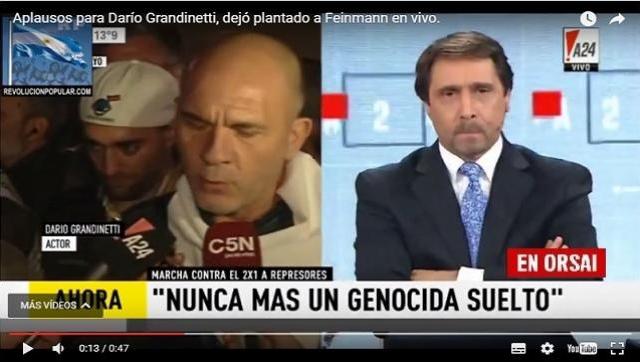Darío Grandinetti, dejó plantado a Feinmann en vivo, no te pierdas la cara que puso el 