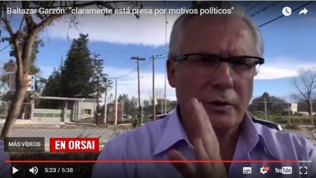 Baltazar Garzón: Milagro Sala “claramente está presa por motivos políticos”