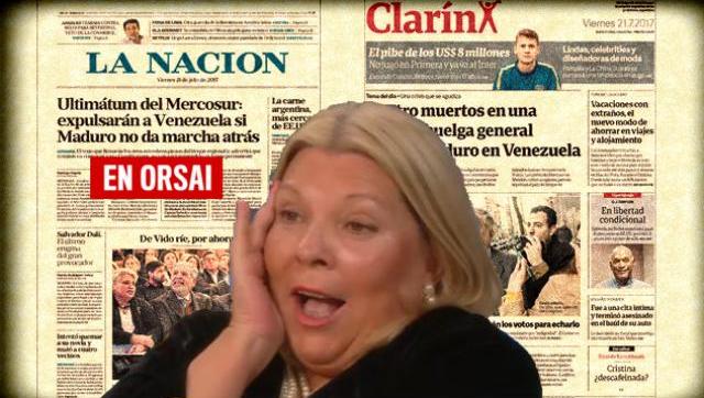 Los medios oficialistas y un mensaje mafioso en la portada