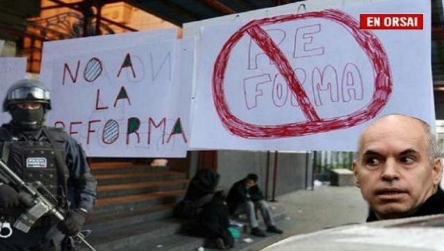 CABA: Toman colegios contra reforma educativa y Larreta envía a la Policía