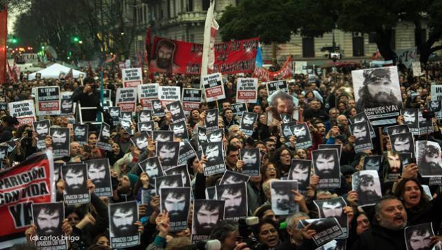 El reclamo por Santiago Maldonado llegó a las calles de Madrid