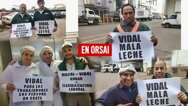 Repudio de trabajadores lecheros a Vidal en La Serenísima