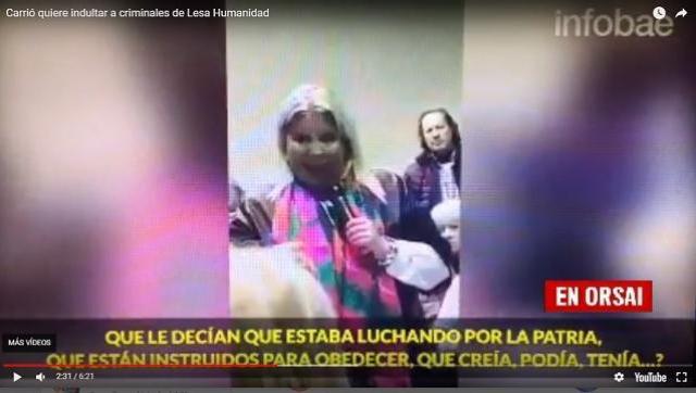 Carrió quiere indultar a criminales de Lesa Humanidad