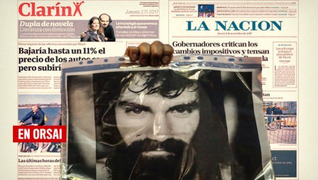 La Nación y clarín volvieron a desaparecer de sus portadas el caso Maldonado