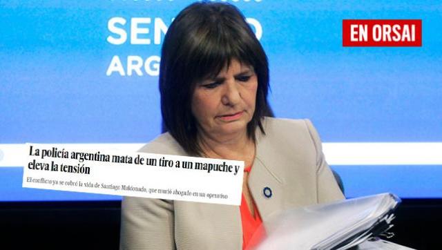 Para El País “la policía argentina mata de un tiro a un mapuche”