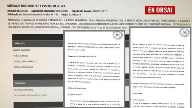 El Gobierno había pedido permiso al Senado para hundir un submarino como ejercicio militar