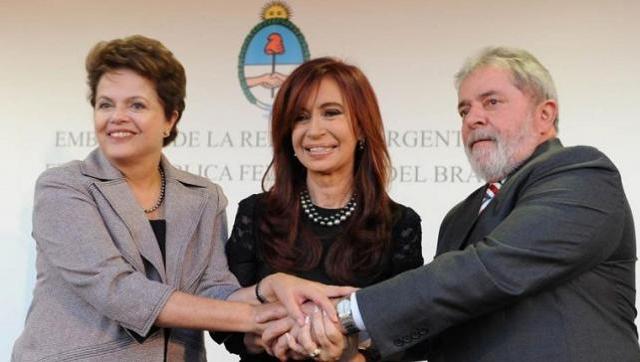 Lula, Correa y Dilma expresaron su solidaridad con Cristina tras la embestida judicial