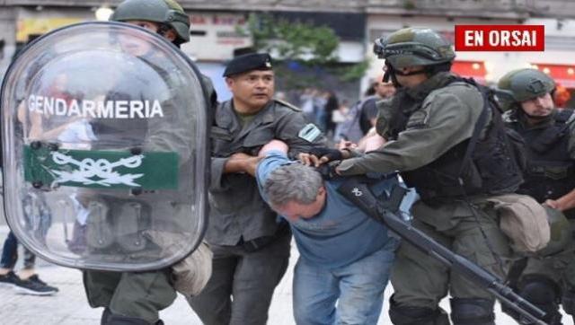 El operativo represivo frente al Congreso  