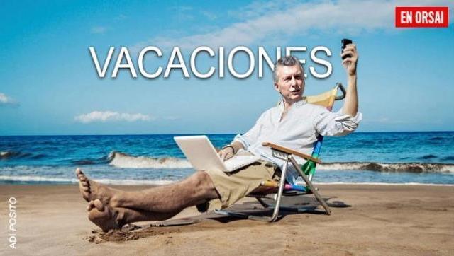 El primer descansador: Macri arranca el año de vacaciones en el sur