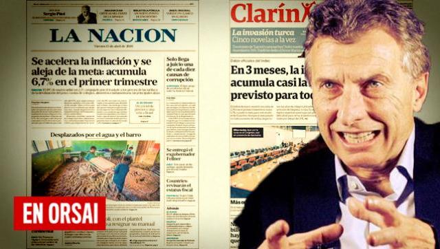 Hasta los diarios oficialistas hablan de la incontrolable inflación del macrismo