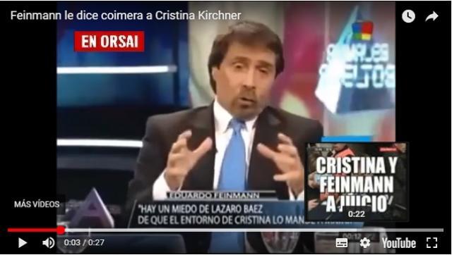 Cristina lleva a la corte a Feinmann por llamarla “coimera”