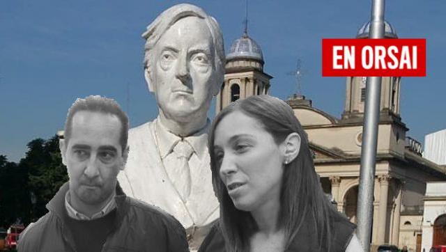 Como la Libertadora: el ex de Vidal quiere tumbar un busto de Néstor
