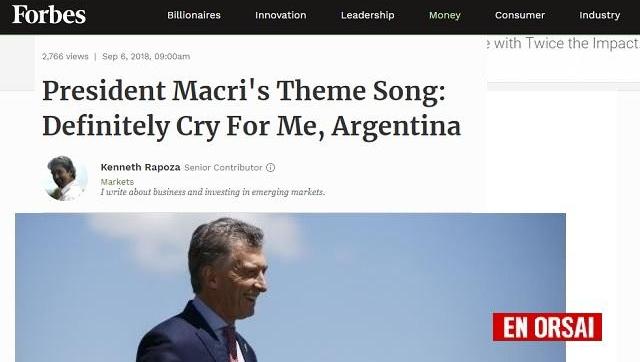 La revista Forbes se burla de Macri y pronostica que “los peronistas” regresarán al gobierno en 2019