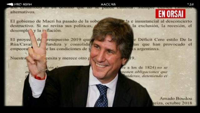 Los escritos de Boudou sobre el presupuesto 2019 y el “doble engaño”