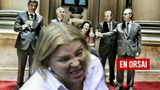 Carrió acusó a Lorenzetti de hacerle un golpe a Rosenkrantz