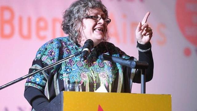 Rita Segato, antropóloga feminista y argentina, fue ovacionada en la Feria Internacional del Libro 2019. - Foto: Télam.