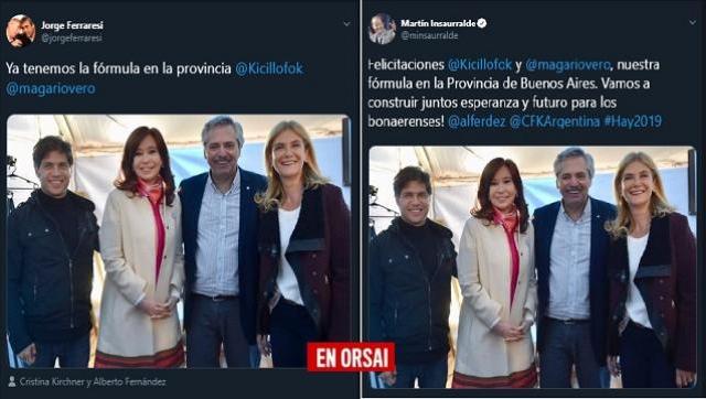 Axel Kicillof y Verónica Magario conformarán la fórmula en Provincia