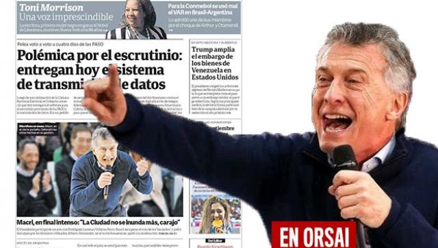 Clarín sale al salvataje de un Macri sacado en el cierre de campaña